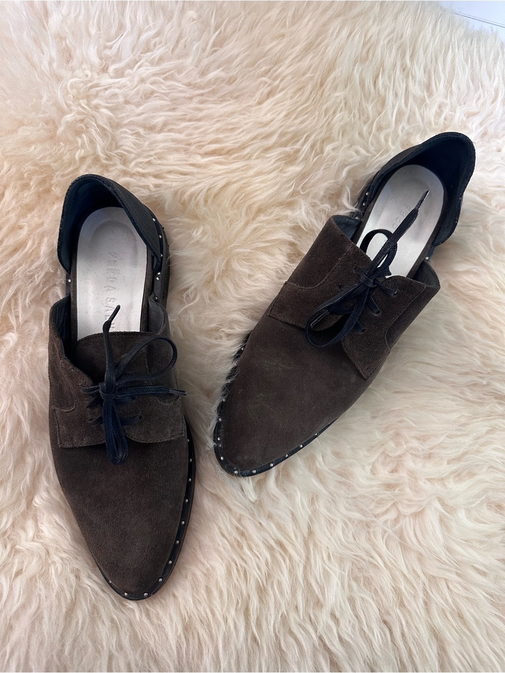 FREDA SALVADOR Wit D’Orsey Lace Up Oxford Size 6